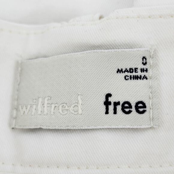 Wilfred Free Cotton Pockets Pleated High Rise Straight Compass Pants Size 0 - Picture 3 of 7